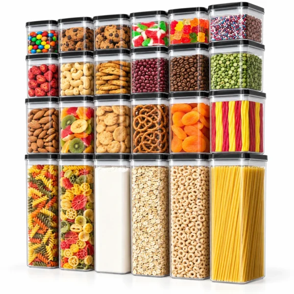 24-Piece Airtight Pantry Storage Container Set