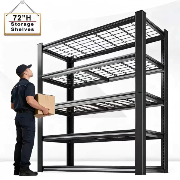 72-Inch Adjustable Metal Utility Shelving Rack